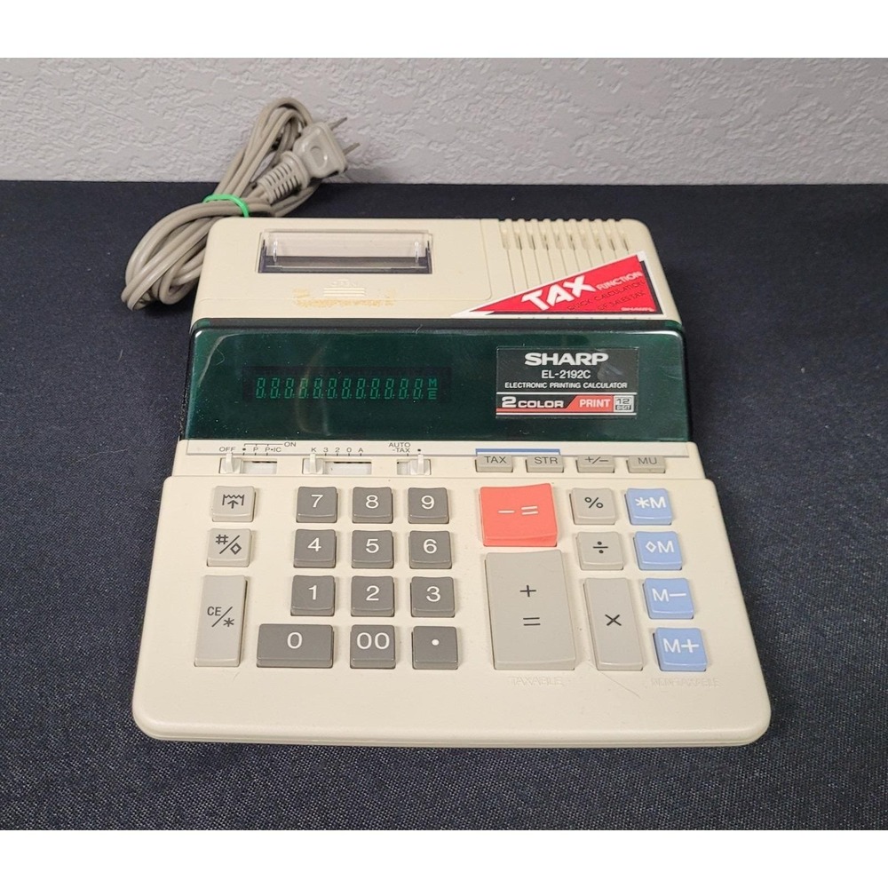 Vintage Sharp EL-2192C Electronic Printing Calculator Tested Works Read